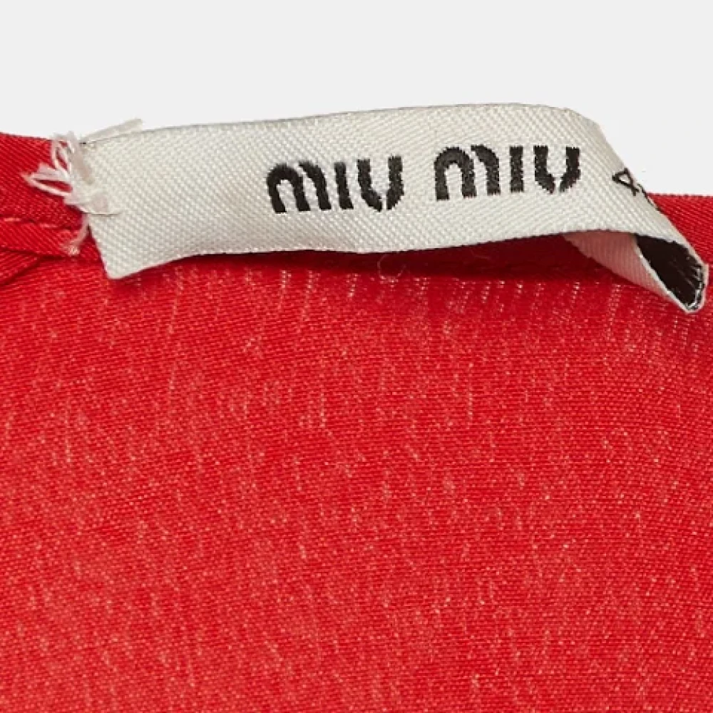 Miu Pre-owned Silk dresses Red Dames