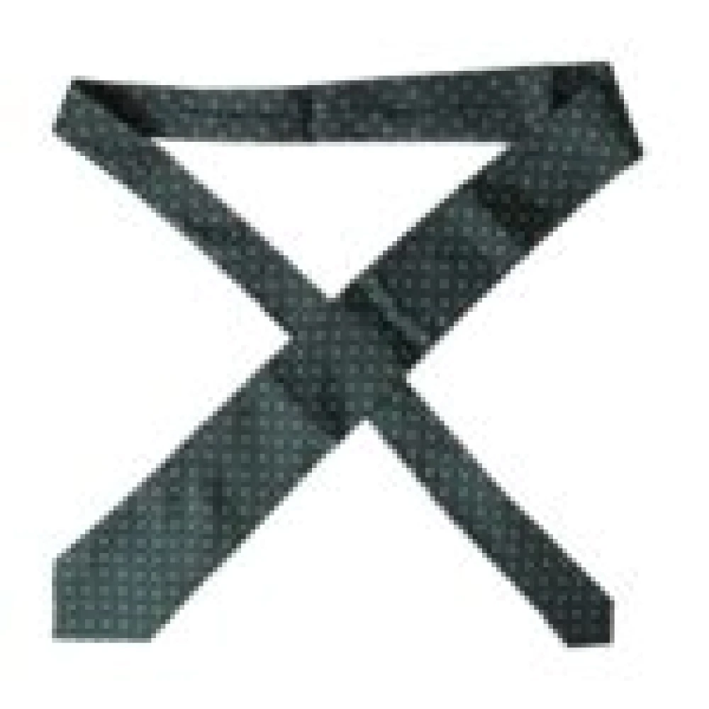 Dolce & Gabbana Groene Zijden Stropdas met Logo voor Mannen Green Heren