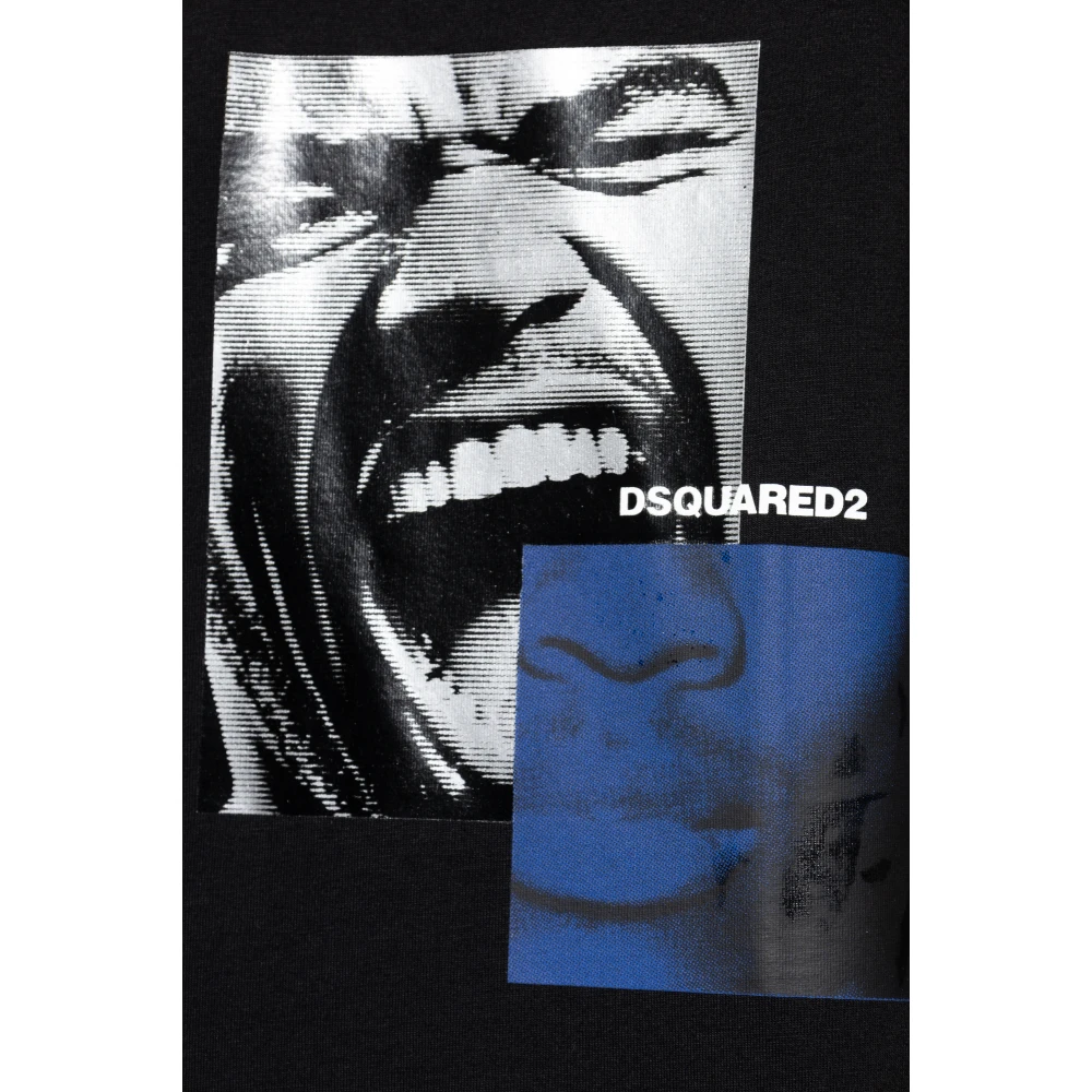 Dsquared2 Bedrukt T-shirt Black Heren