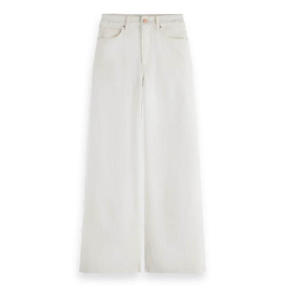 Scotch & Soda Faded White Wide Leg Jeans White Dames