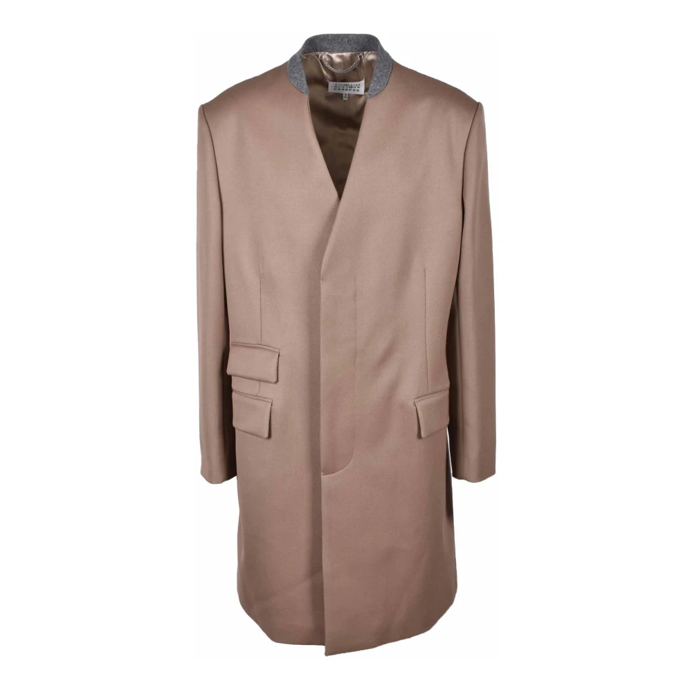 Maison Margiela Wollen jas Beige Heren
