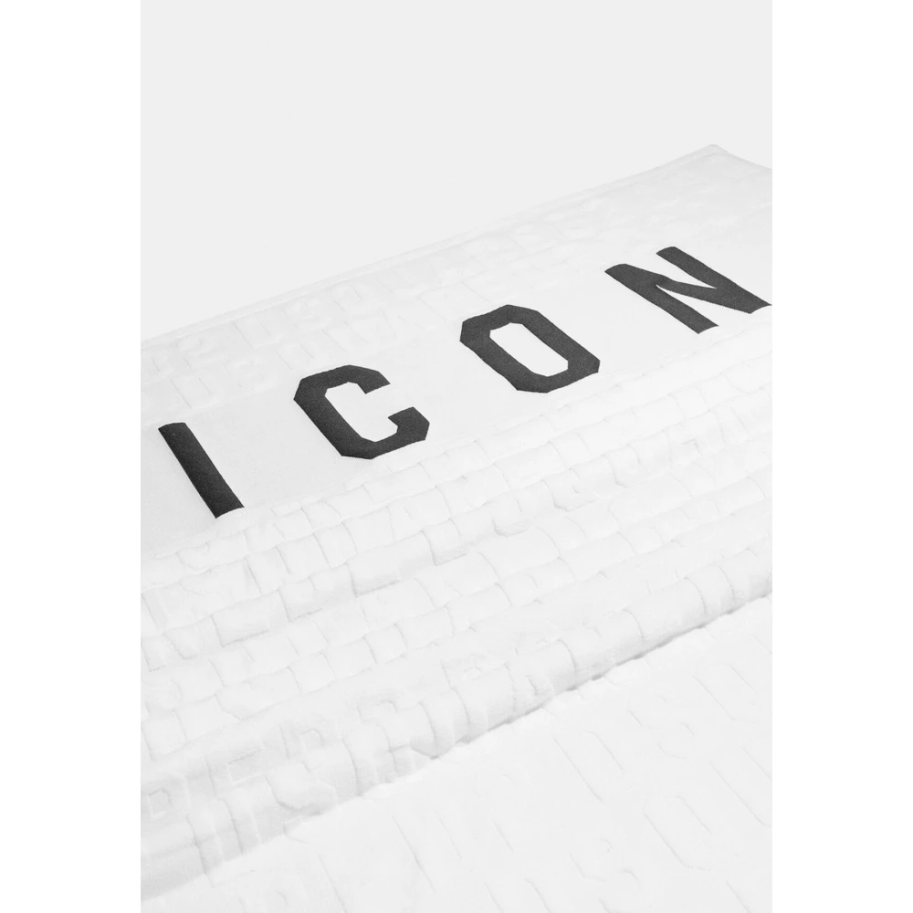 Dsquared2 Icon Handdoek voor Mannen White Heren