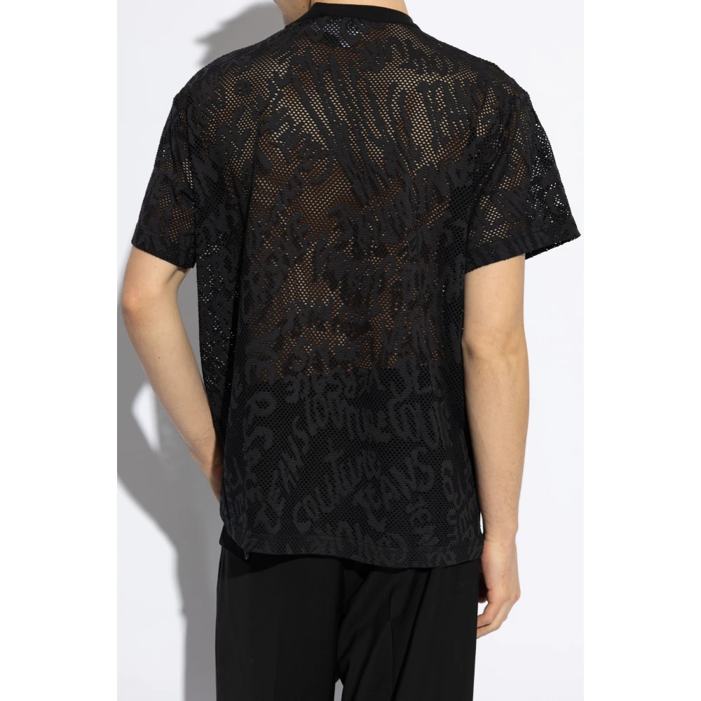 Versace Jeans Couture Kanten T-shirt Black Heren