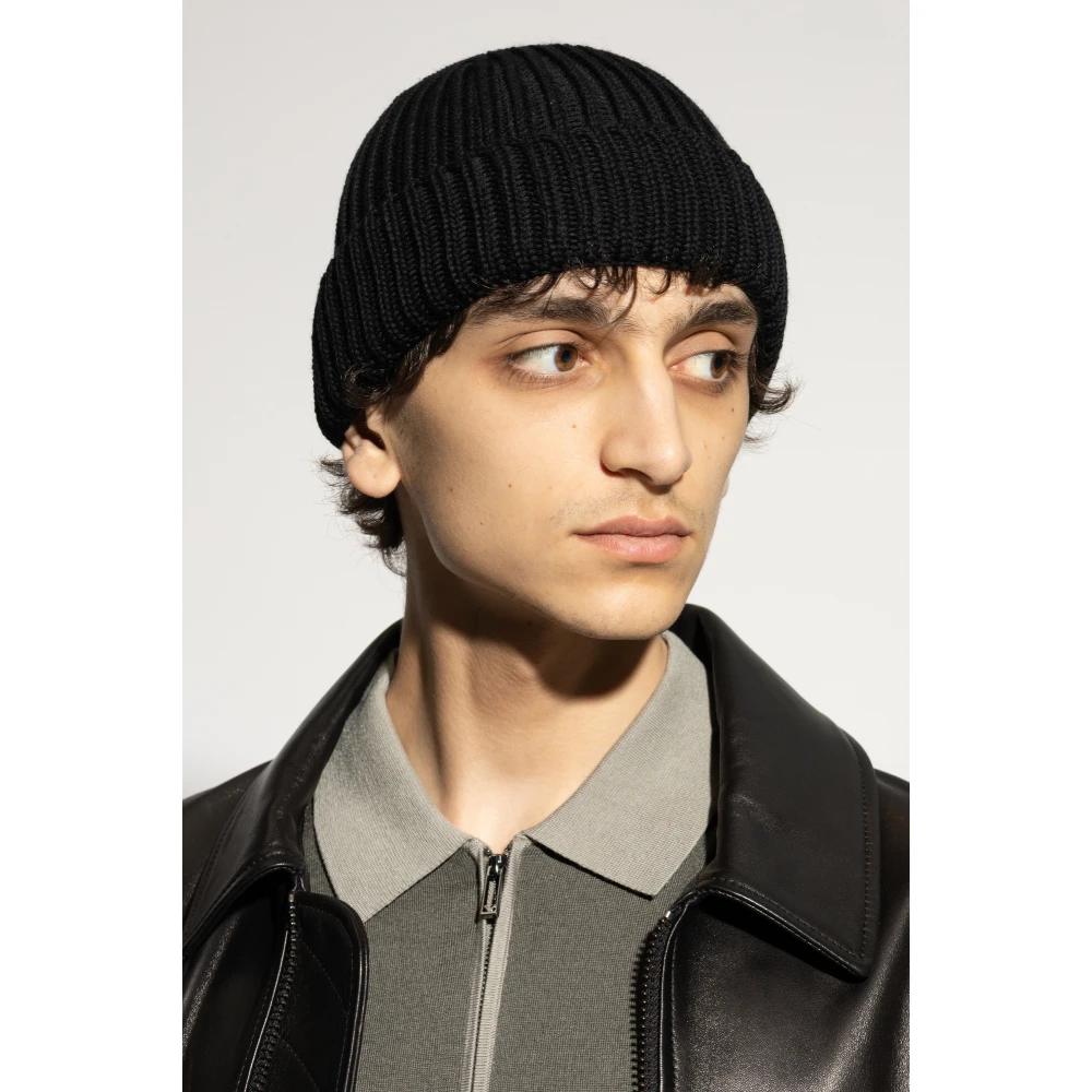 Emporio Armani Wollen muts Black Heren
