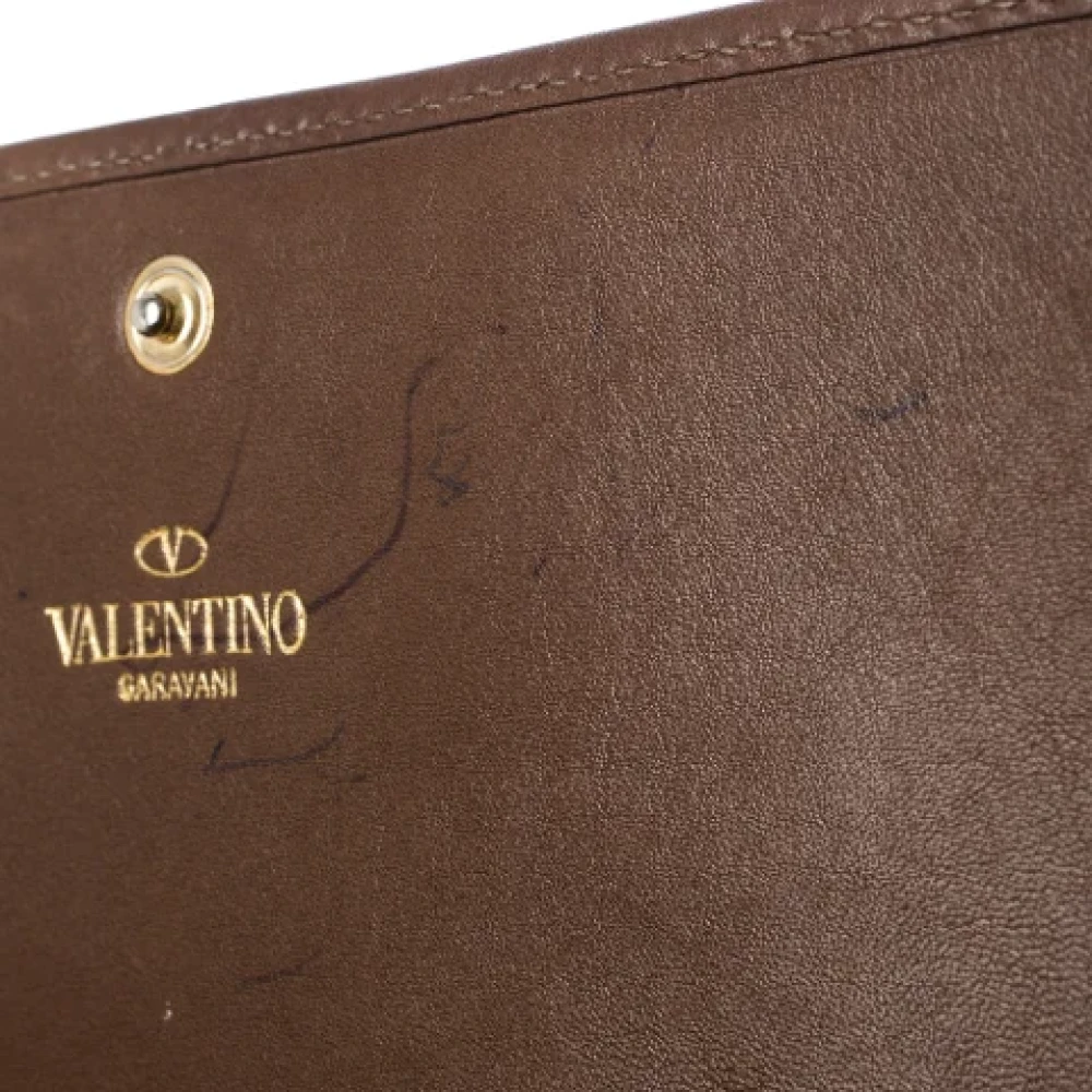 Valentino Vintage Pre-owned Leather wallets Brown Dames