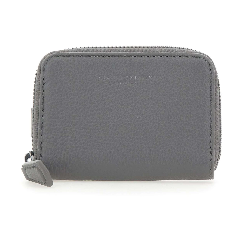 Gianni Chiarini Grain Leather Maxi Portemonnee Gray
