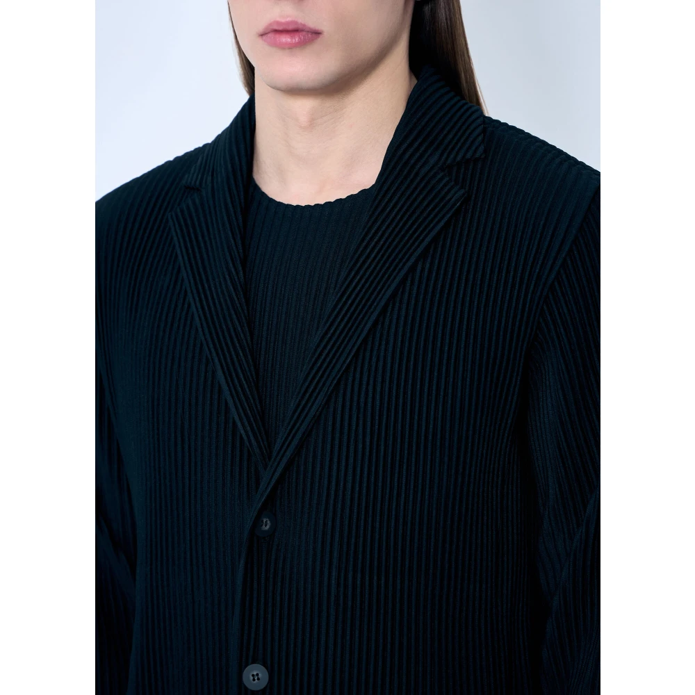 Issey Miyake Geplooide Blazer Black Heren