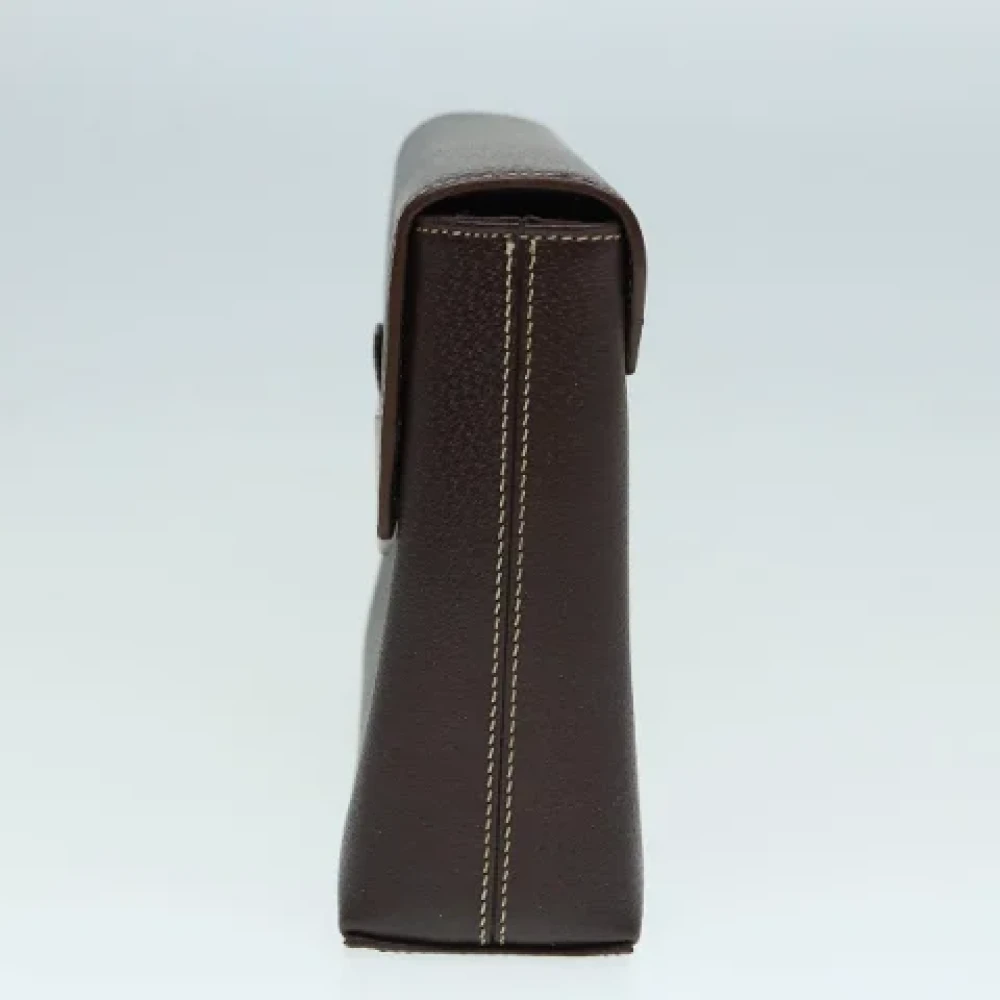 Burberry Vintage Pre-owned Leather clutches Brown Dames