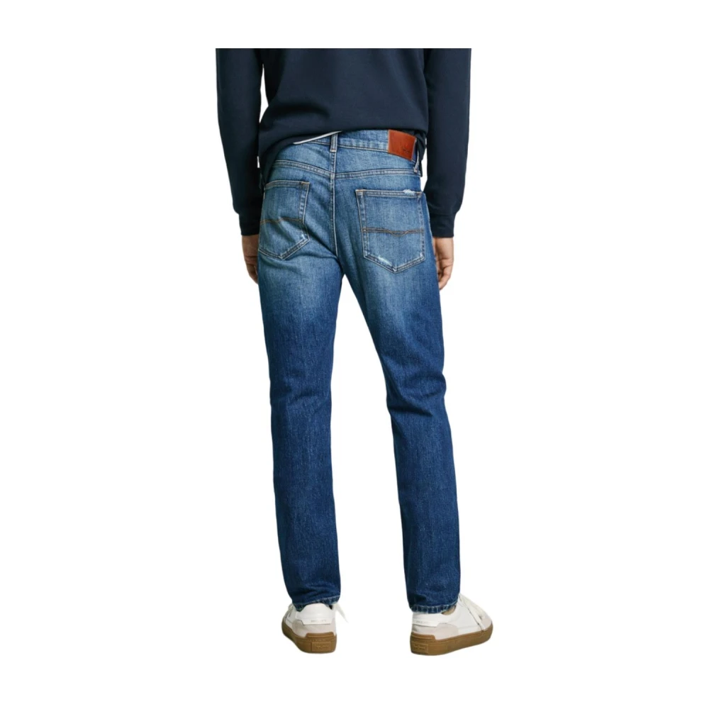 Pepe Jeans Slim Distressed Casual Jeans Blue Heren