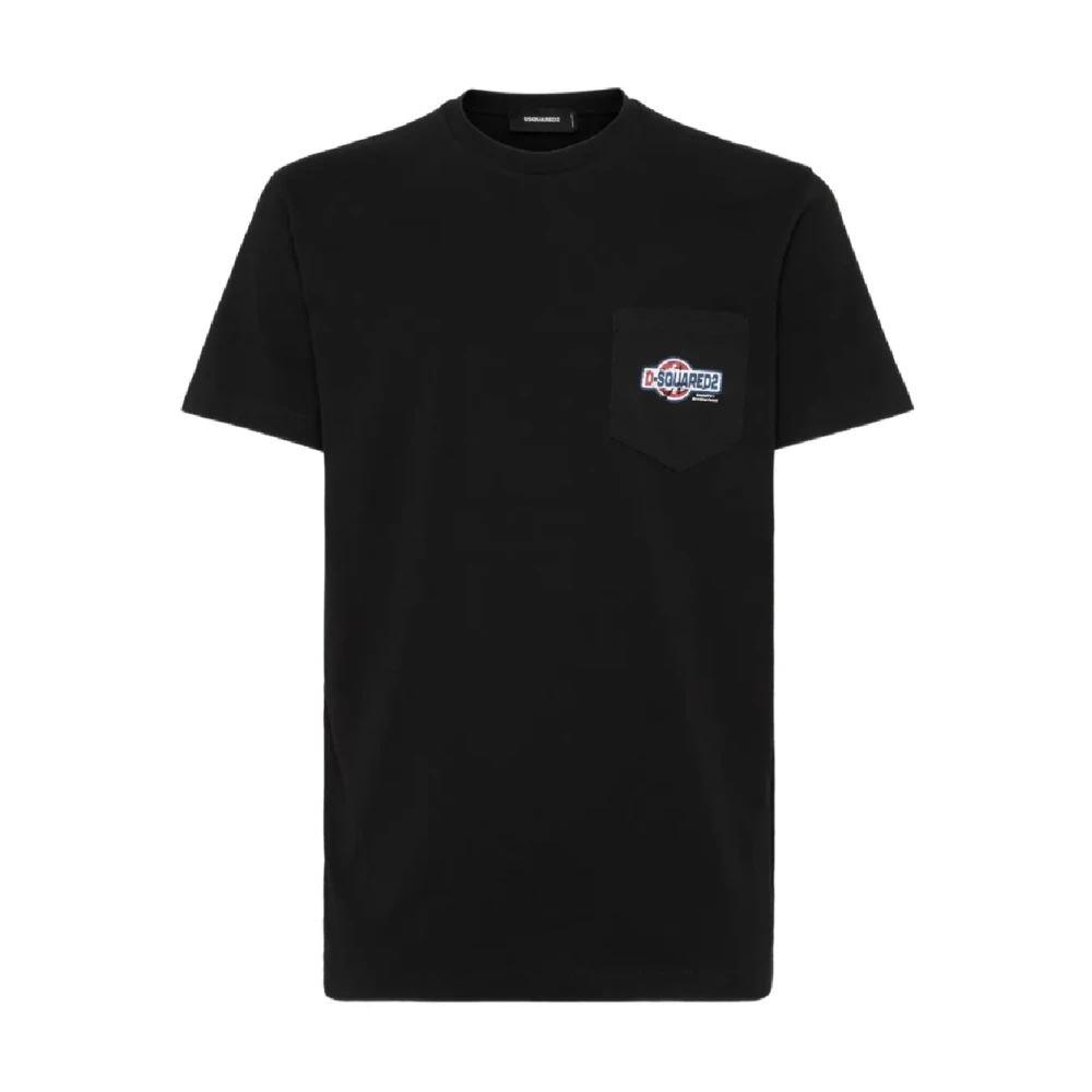 Dsquared2 Men's Black Casual T-Shirt & Polo Collection Aw25 - T-Shirts - S - Tops