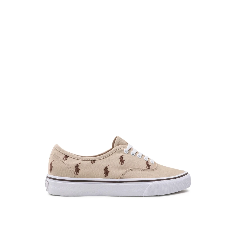 Ralph Lauren Pony Logo Skate Sneakers Beige, Herr