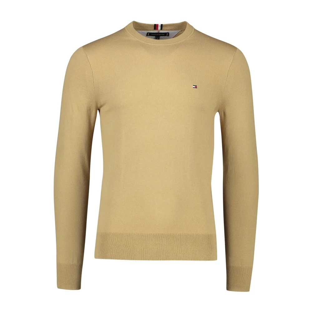 Tommy Hilfiger Beige Sweater Ronde Hals Katoen Polyester Beige Heren