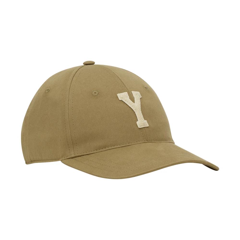 Saint Laurent Y Patch Katoenen Pet Beige Heren