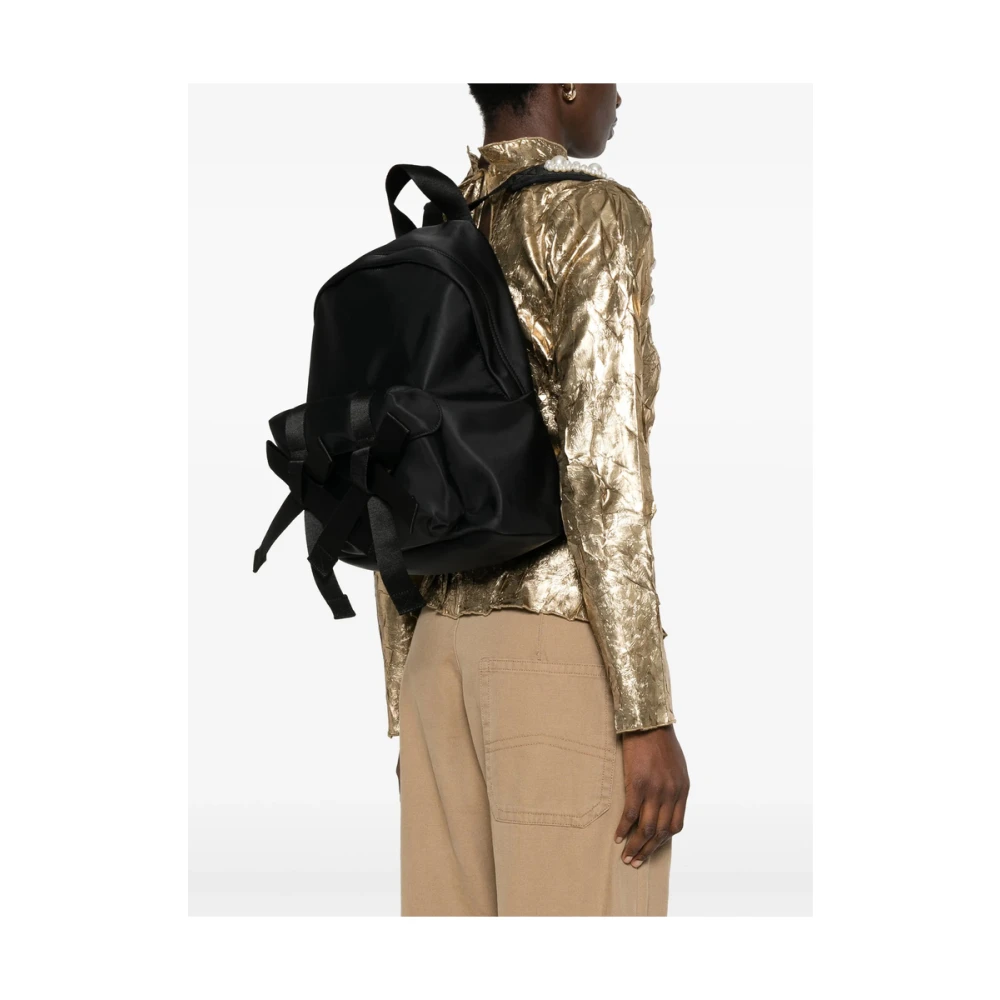 Simone Rocha Zwarte rugzak met bovenritssluiting Black Dames