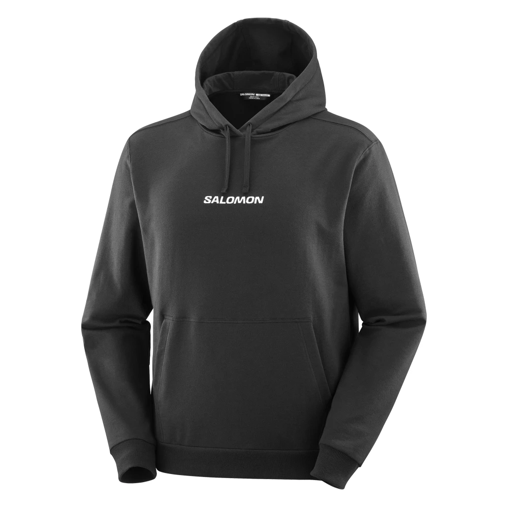 Salomon Logo Pullover Hoody Black Heren