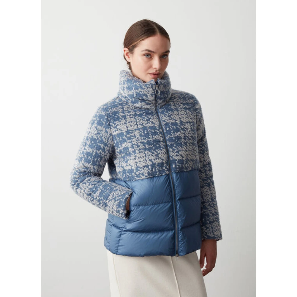 Colmar Imitatiebont Jacquard 3D Jas Blue Dames