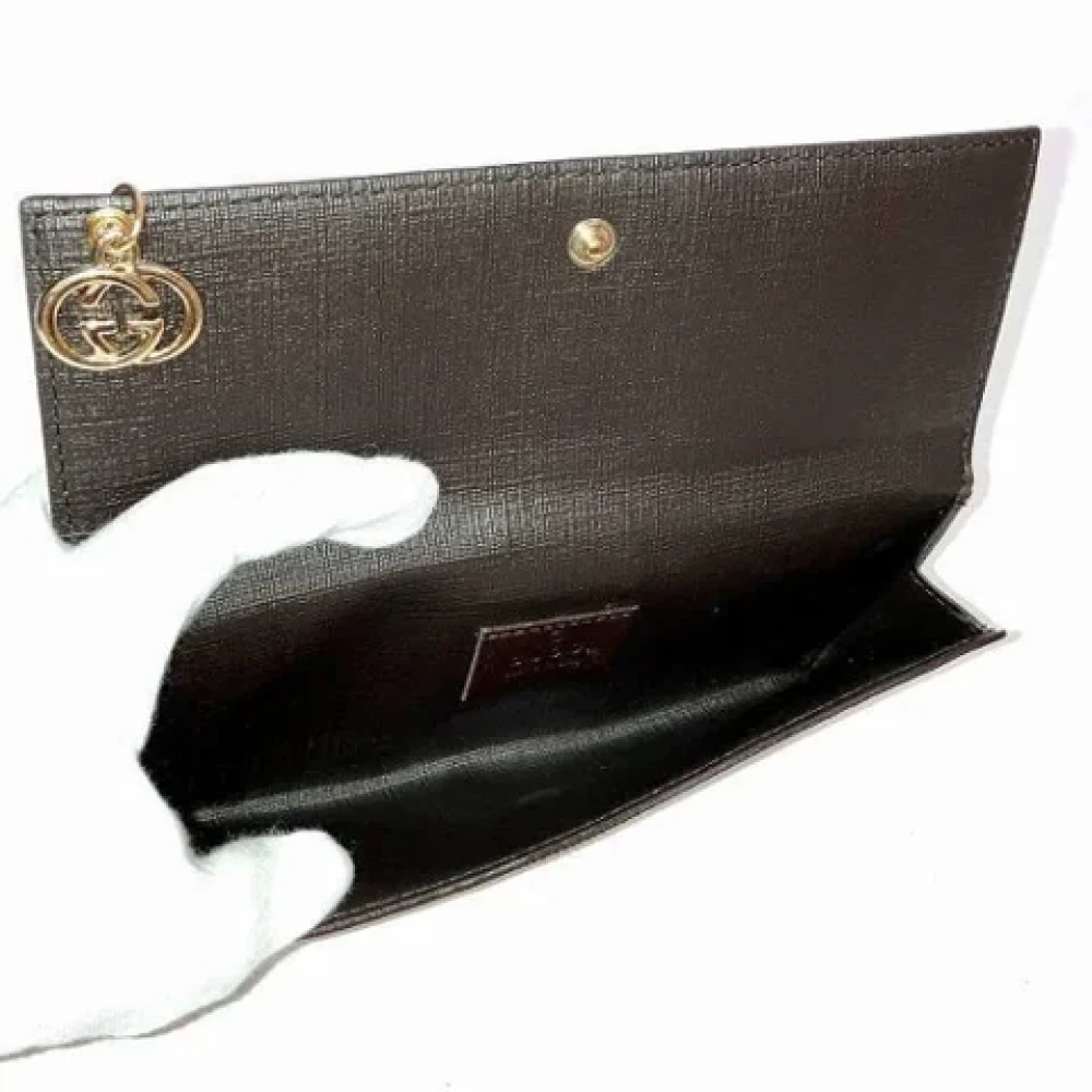 Gucci Vintage Pre-owned Leather wallets Brown Dames