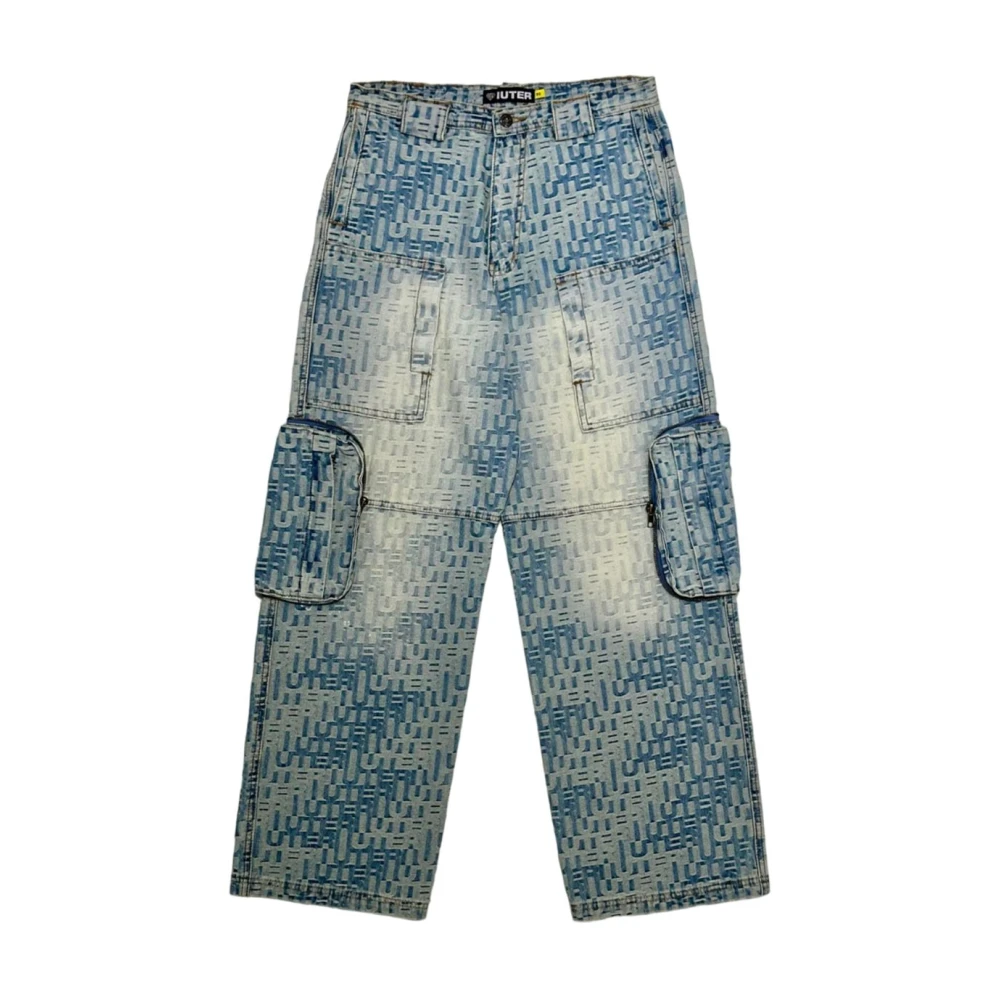 Iuter Denim Gebreide kleding en Sweaters Blue Heren