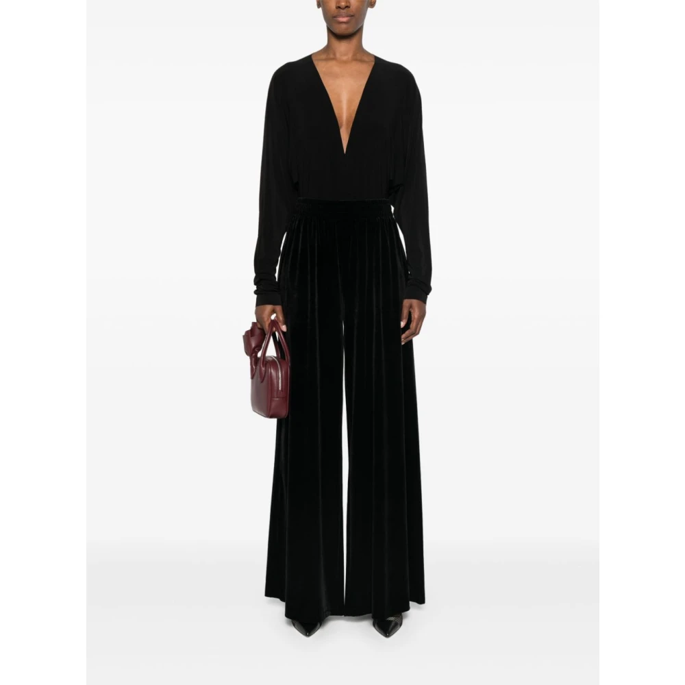 Norma Kamali Zwarte Dolman Mouw Top Black Dames