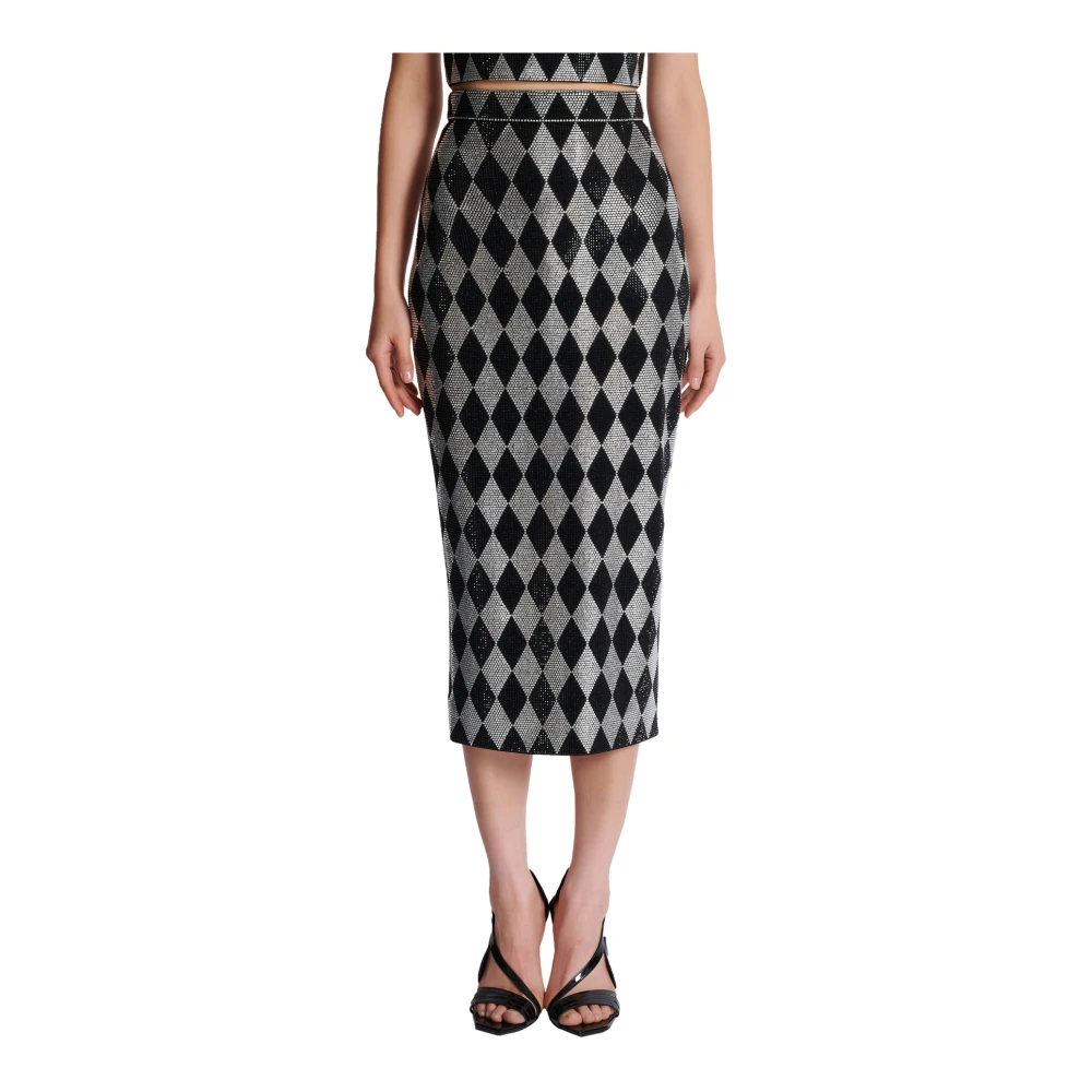 Balmain Diamanten strass midi rok Multicolor Dames
