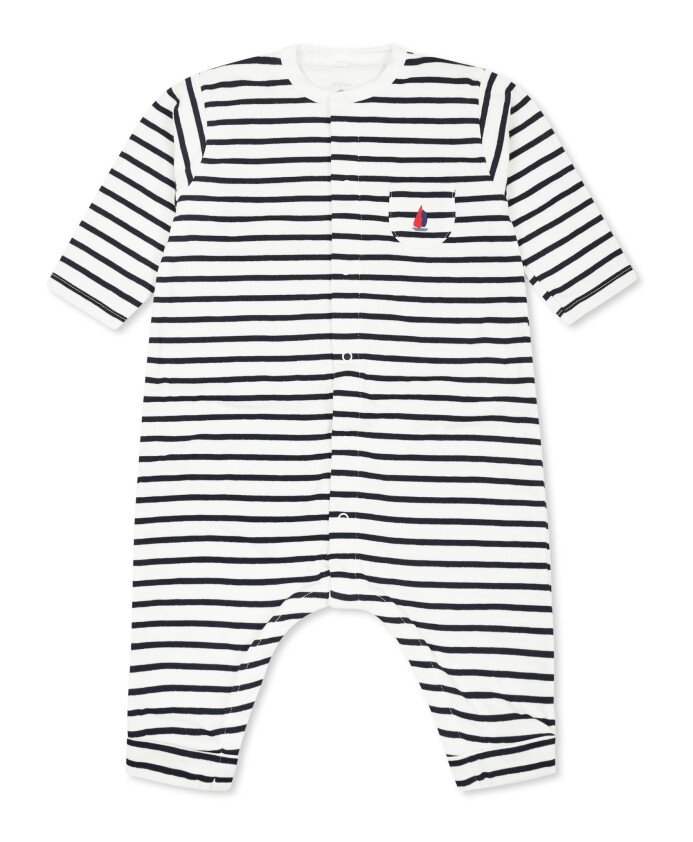 grenouillere-en-coton-raye-rompers