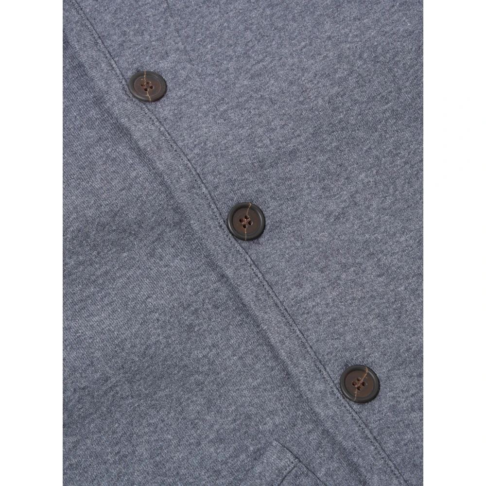 Universal Works Gezellige Shawl Kraag Katoenen Jas Blue Heren