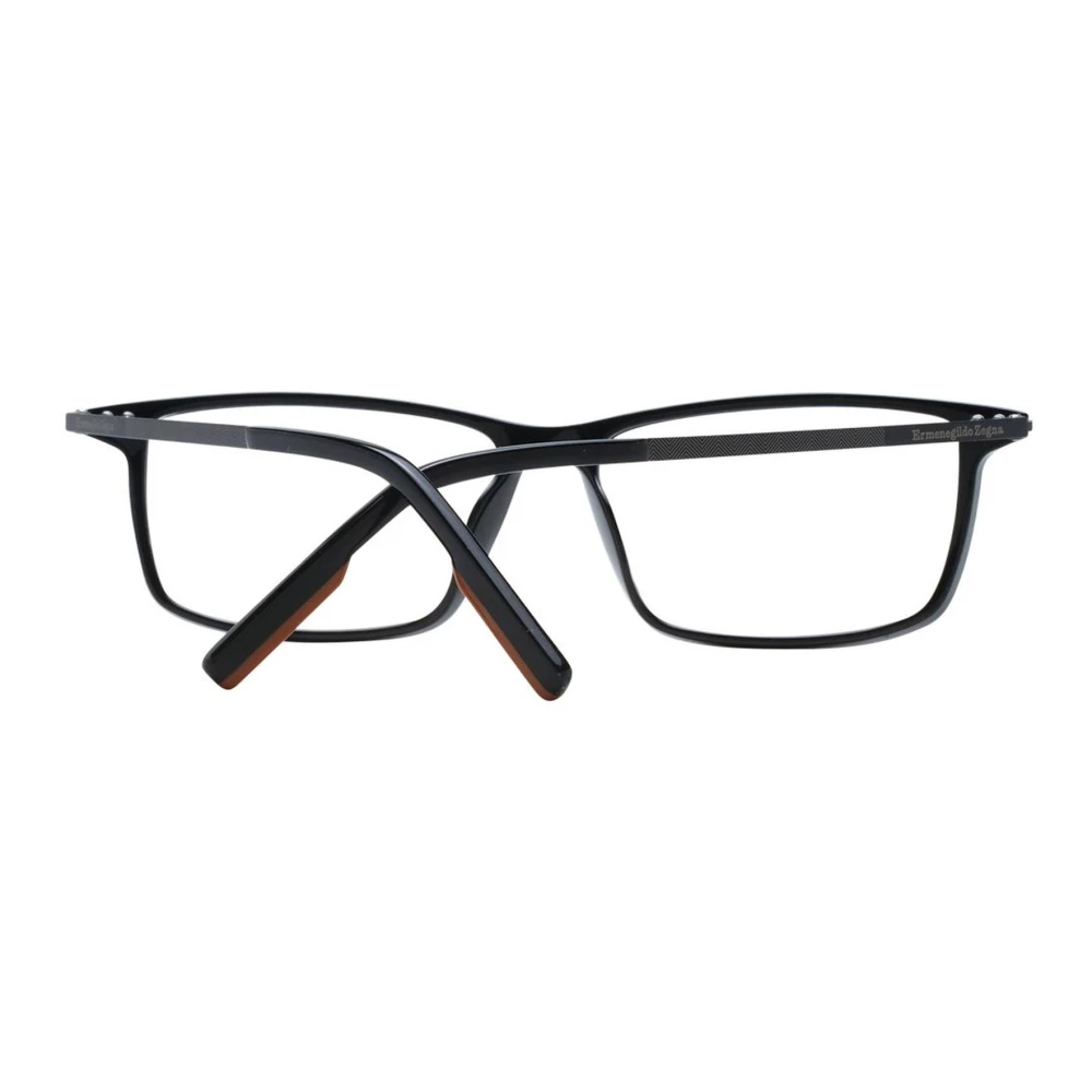 Ermenegildo Zegna Heren Rechthoekige Kunststof Optische Monturen Black Heren