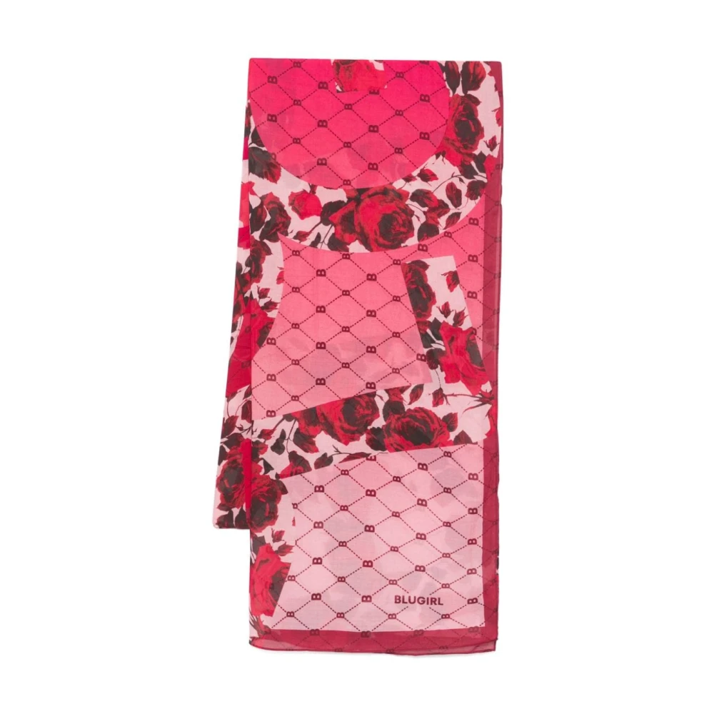 Blugirl Roze Bedrukte Sjaal Multicolor Dames