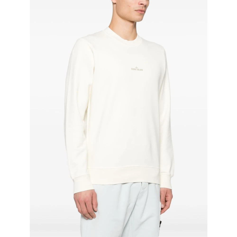 Stone Island Witte Sweatshirt voor Mannen White Heren