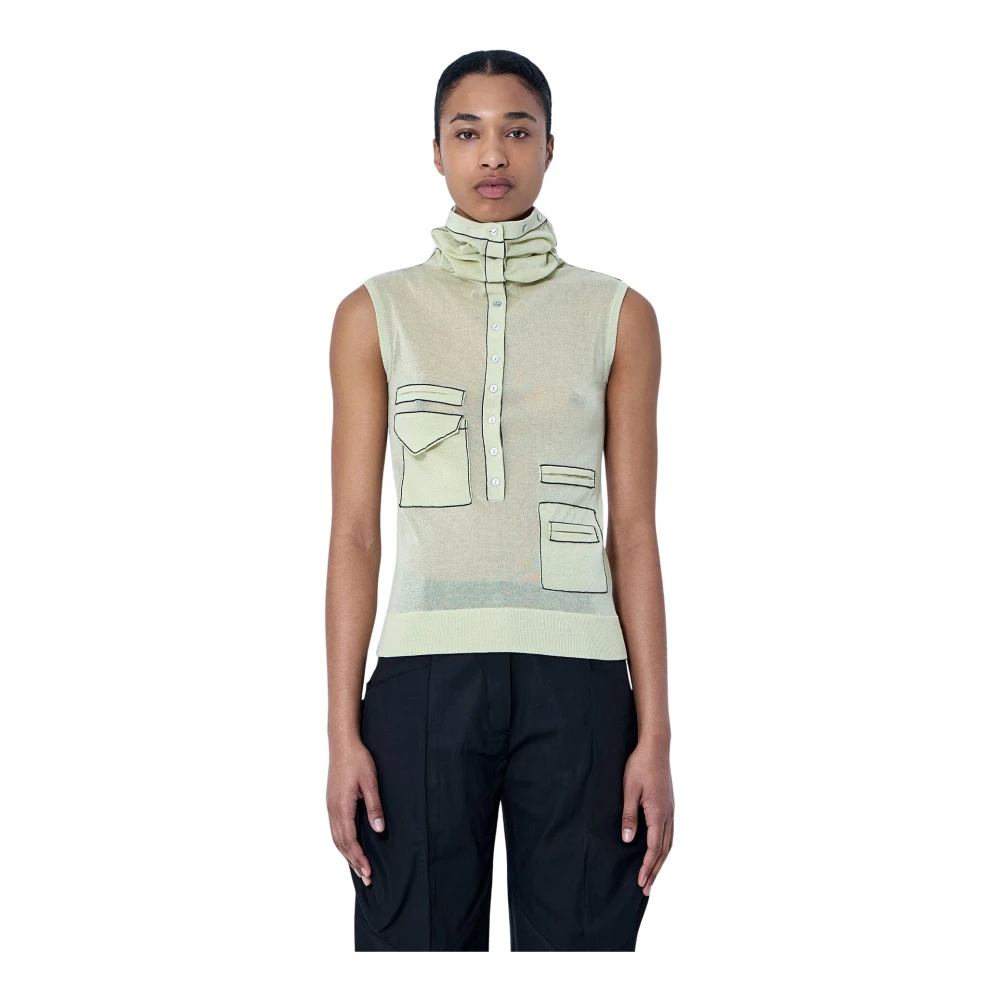 Kiko Kostadinov Damen Grün Strickwaren, Sgröße: