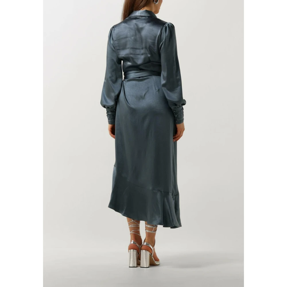 Notre-v Dames Jurken Nv-dorissa Satin Dress Blue Dames