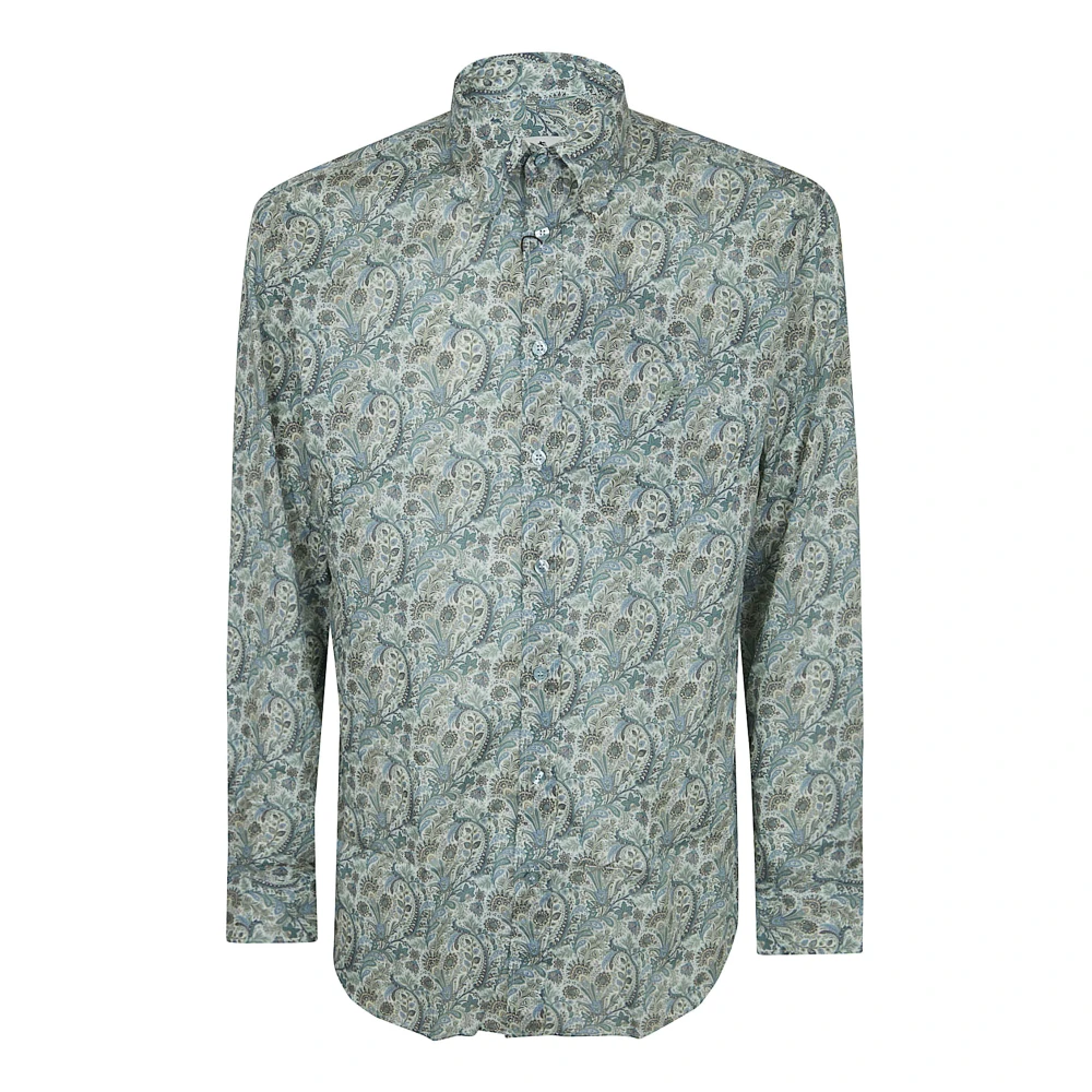 Etro Men's Multicolor Casual Shirts, M, Animalier Shirt