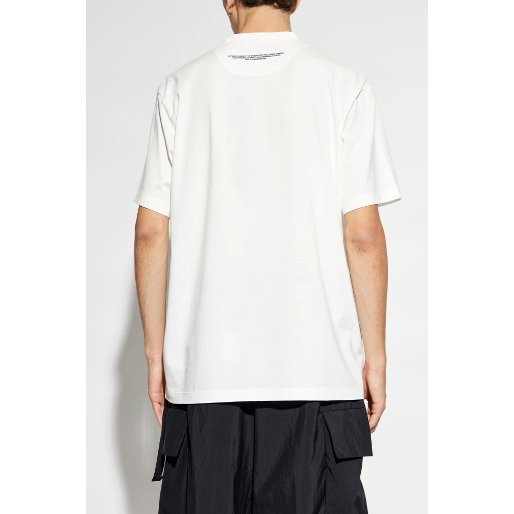 Y-3 T-shirt met bedrukt logo White Heren