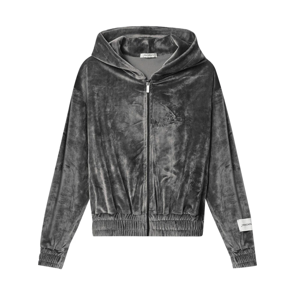 Hinnominate Grijze hoodie met rits voor vrouwen Gray Dames