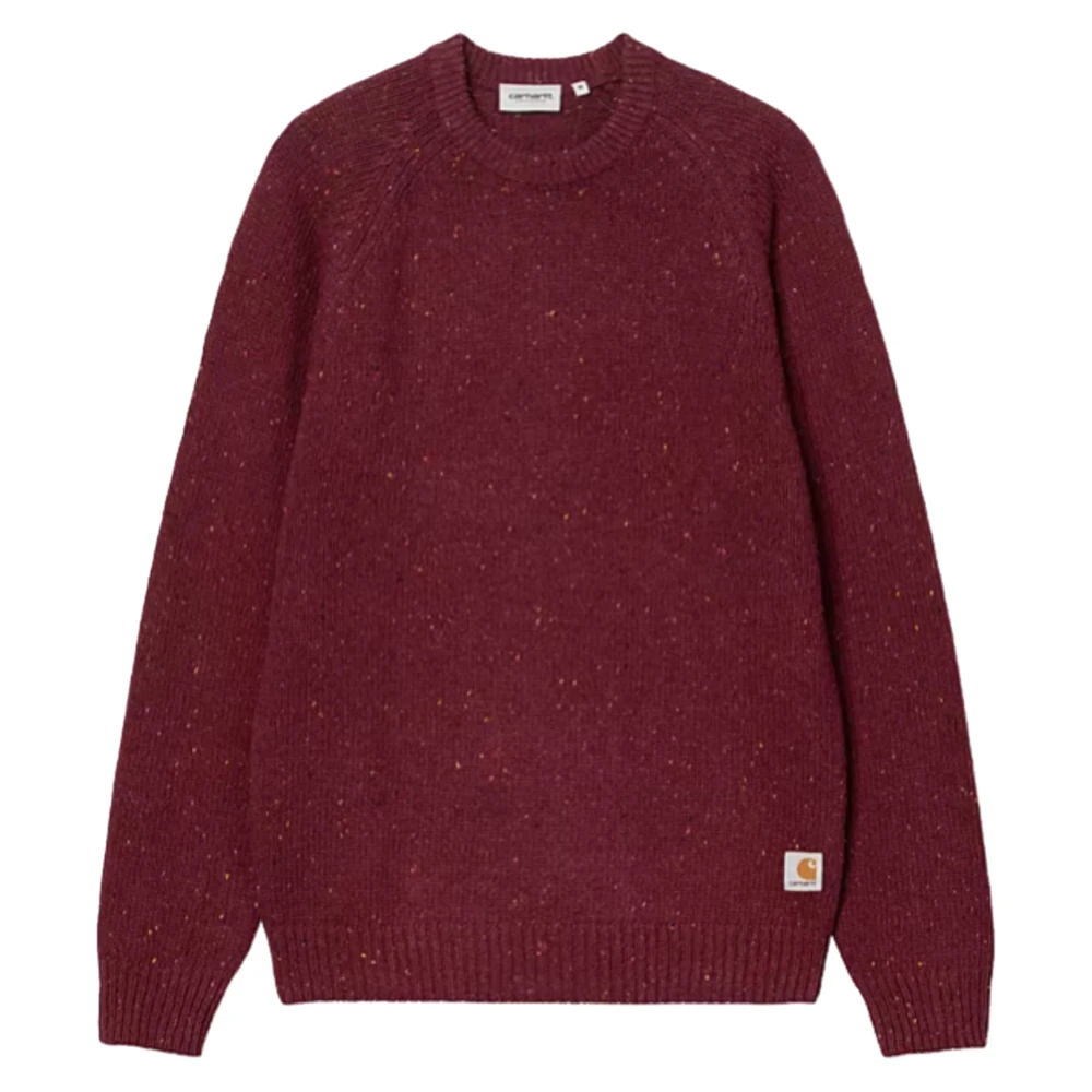 Carhartt WIP Gespikkelde Anglistic Sweater Red Heren