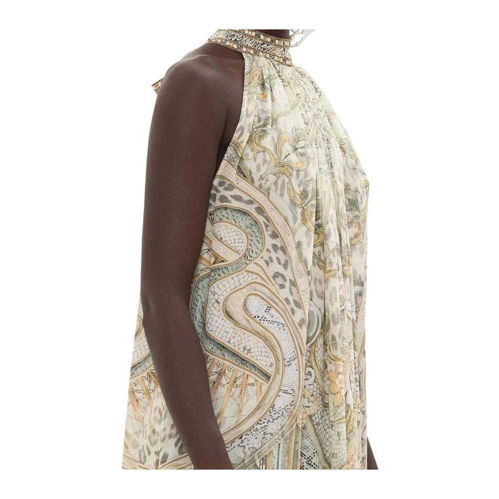 Camilla Ivory Tower Tales Zijden Jurk Beige Dames