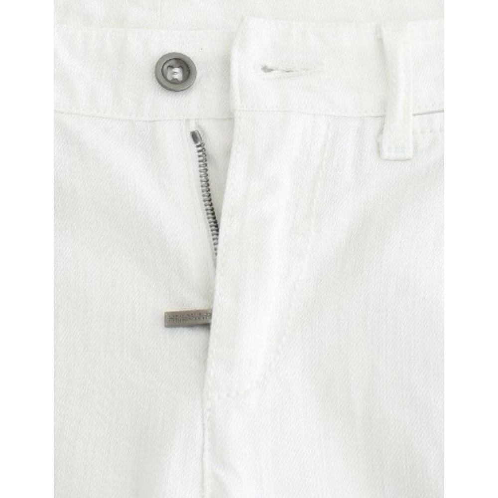 Ermanno Scervino Witte Cropped Jeans voor Verfijnde Stijl White Dames