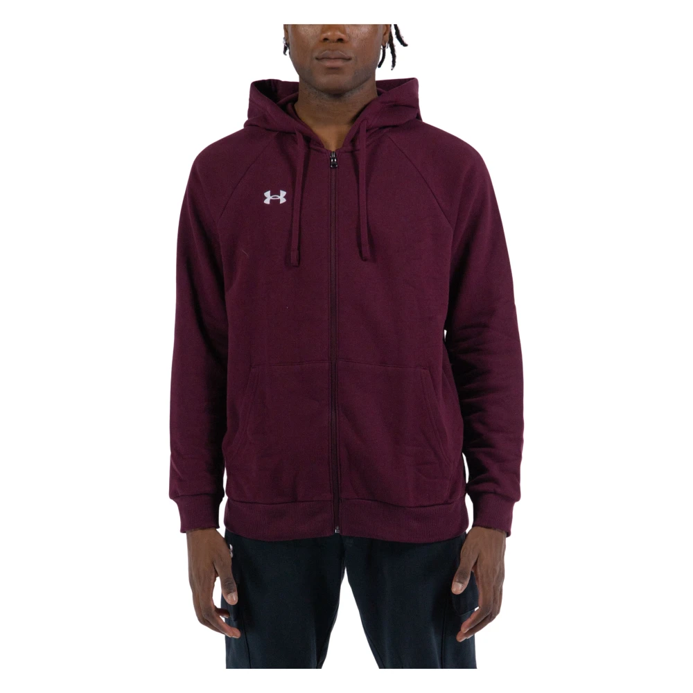 Under Armour Rival Full Zip Hoodie Purple Heren