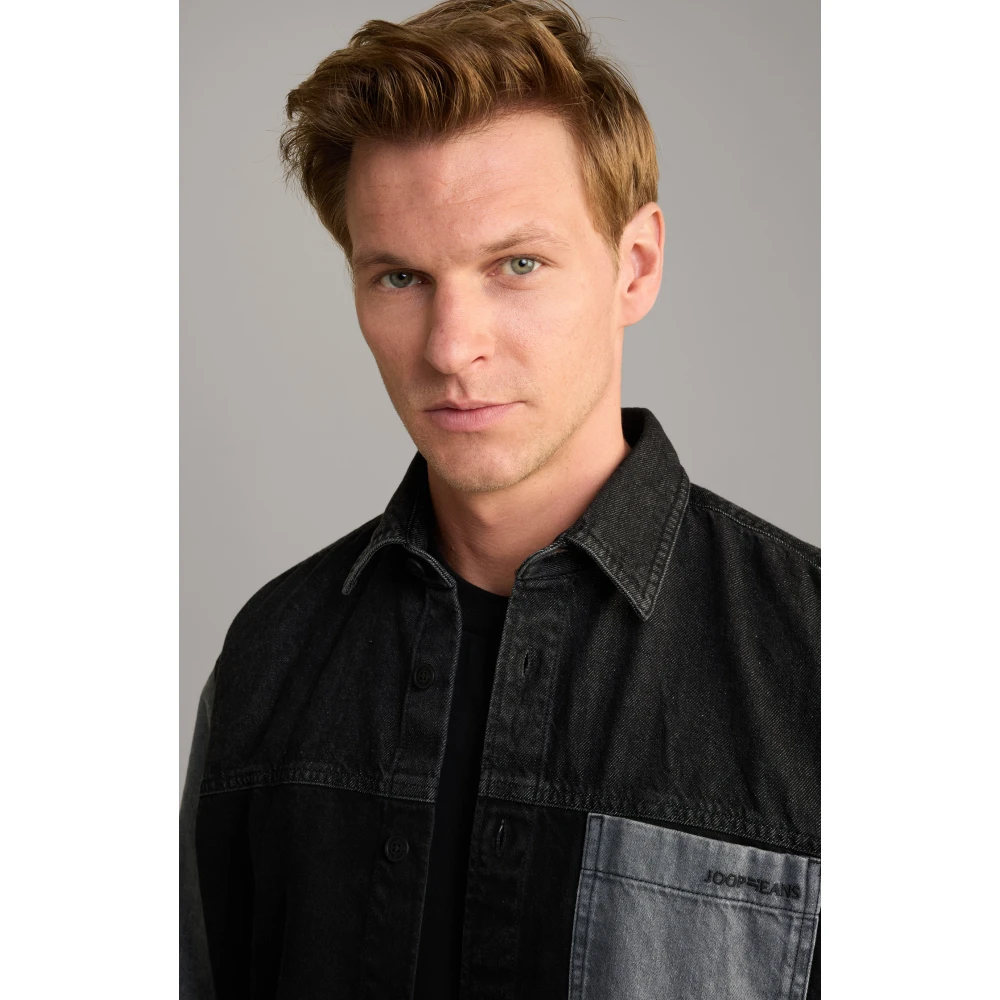 Joop! Stijlvolle denim shirt met twee tinten Black Heren