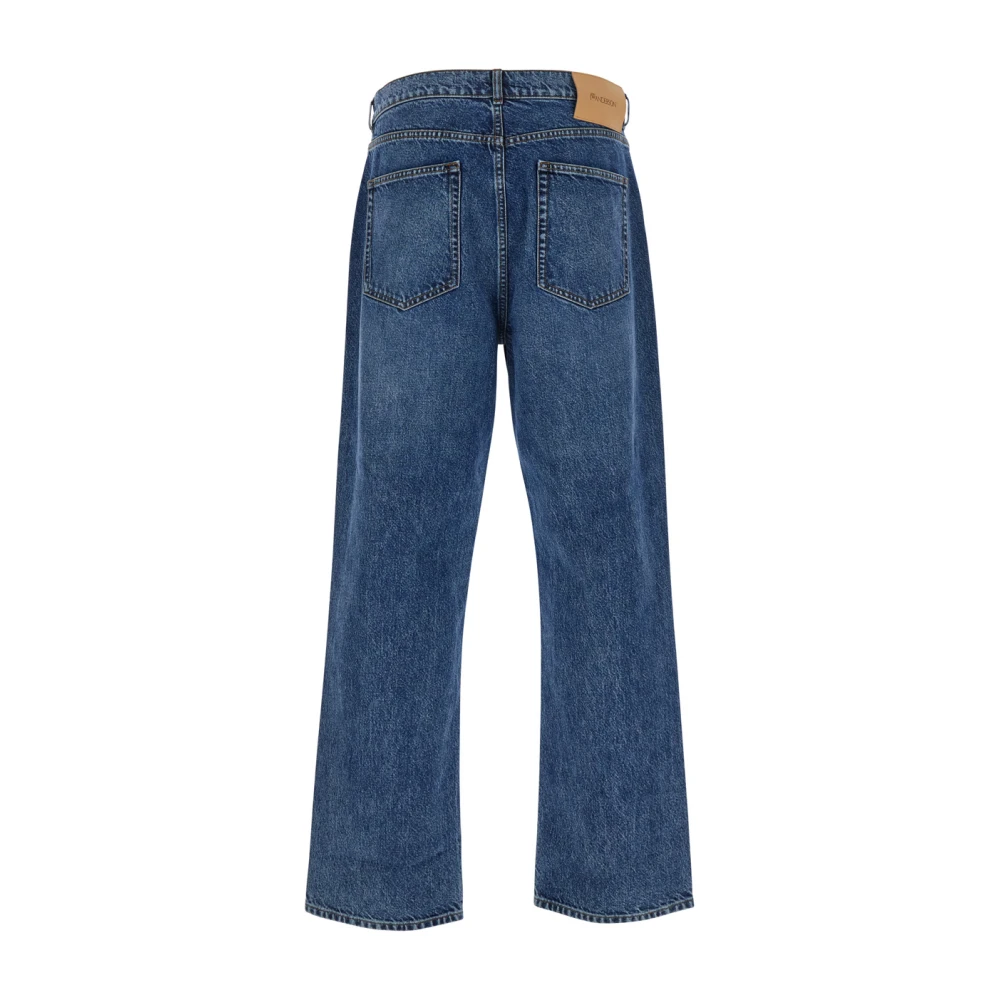 JW Anderson Blauwe Denim Five Pocket Jeans met Logo Patch Blue Heren
