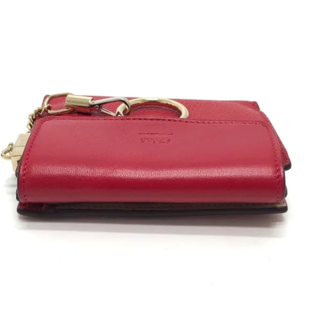 Chloé Pre-owned Leather wallets Red Dames