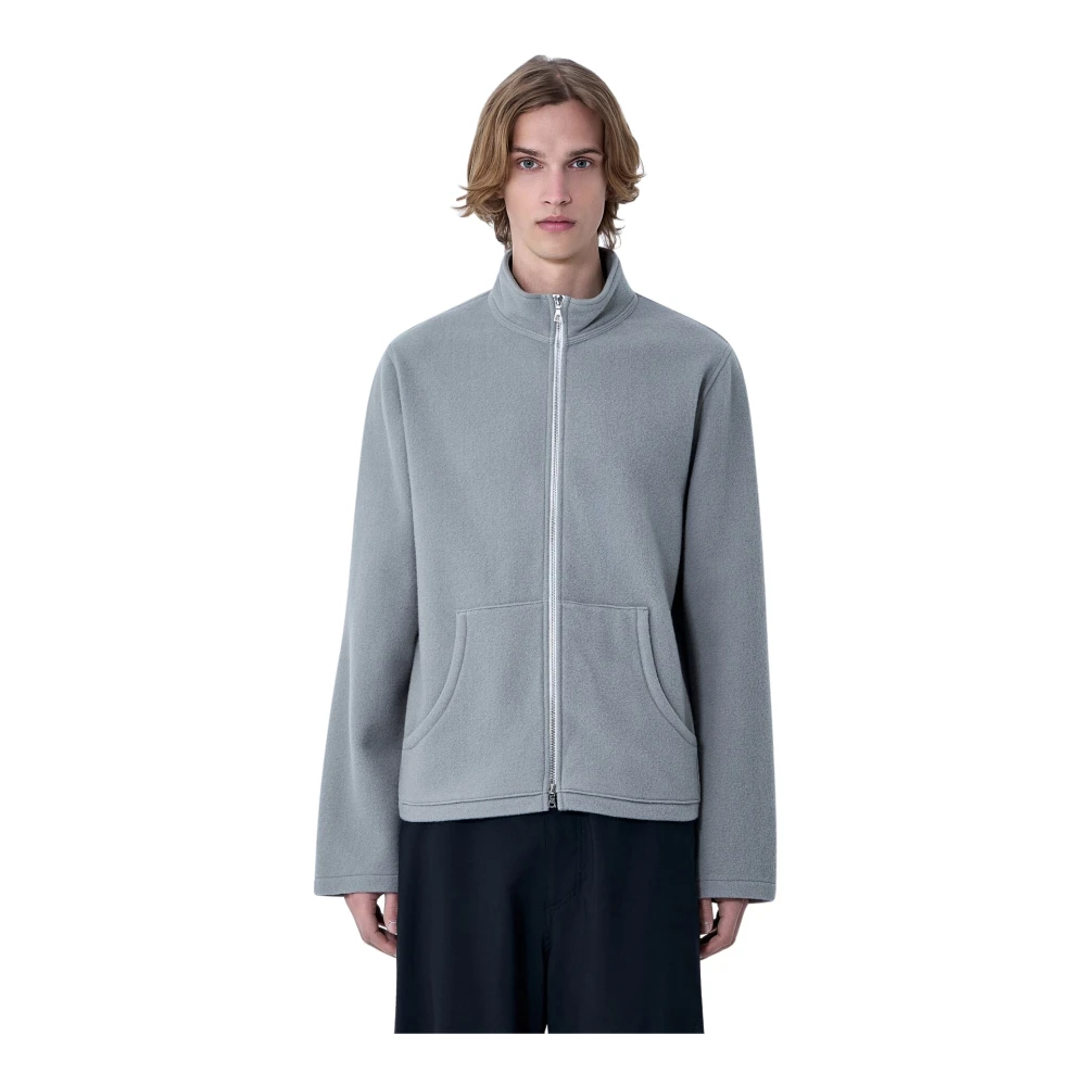 Rier Men's Gray Full-Zip Fleece Jacket