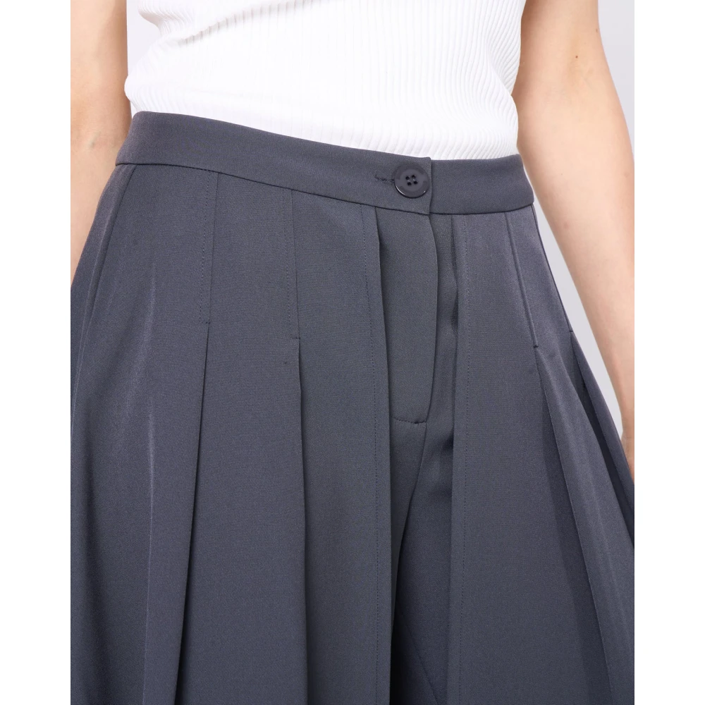 Silvian Heach Knielange broek met plooien sluiting Gray Dames