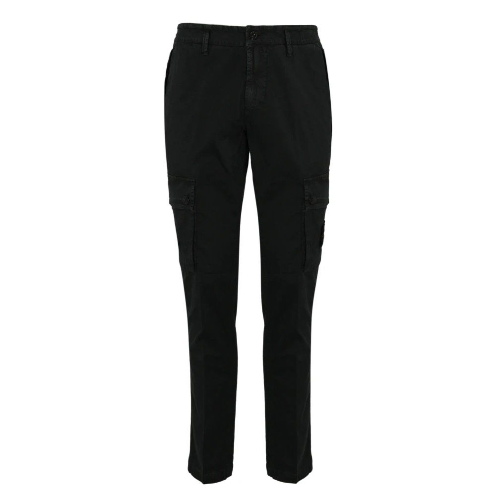 Stone Island Cargo Katoenen Broek Zwart Black Heren