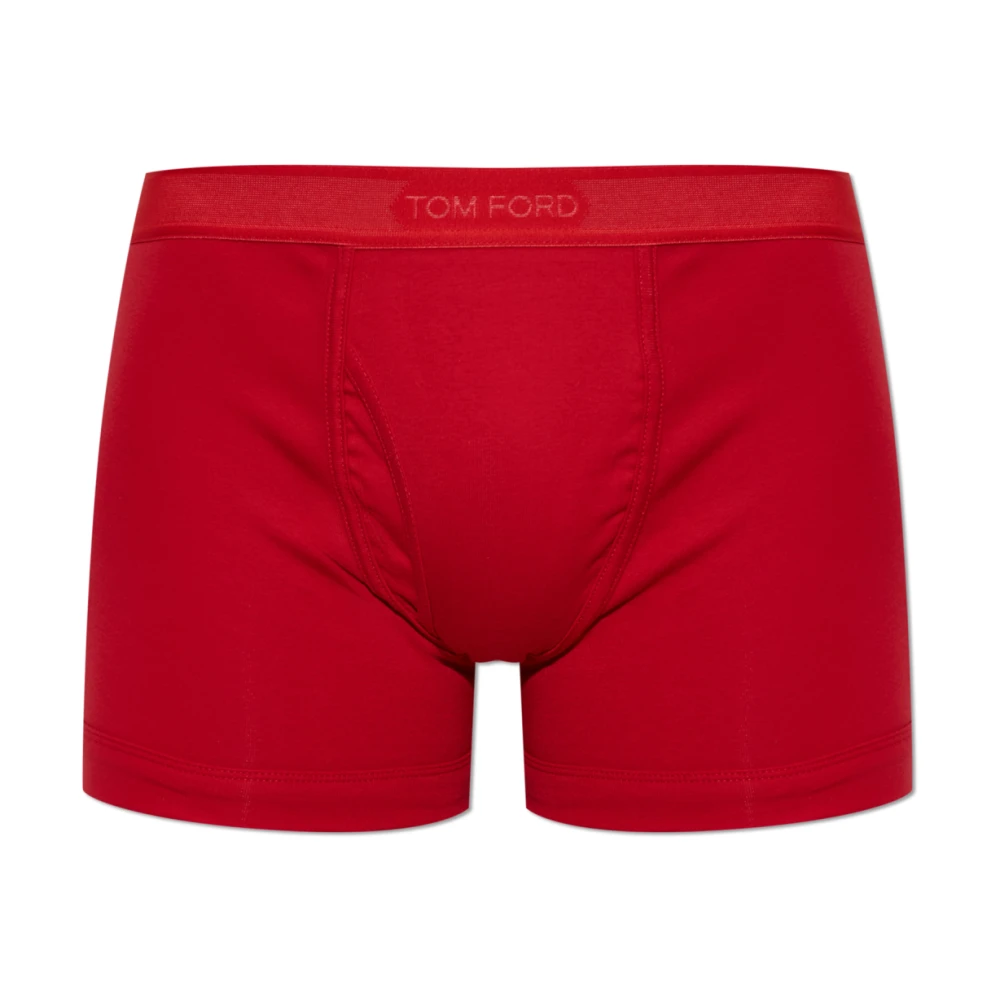Tom Ford Uomo Rosso - Boxer In Cotone Con Logo - Underwear - Xl