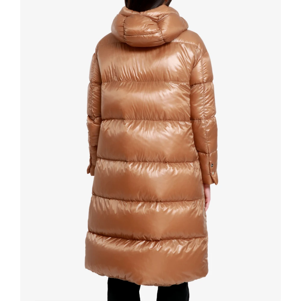 Herno Silk-touch Waterproof Down Jacket Brown Dames