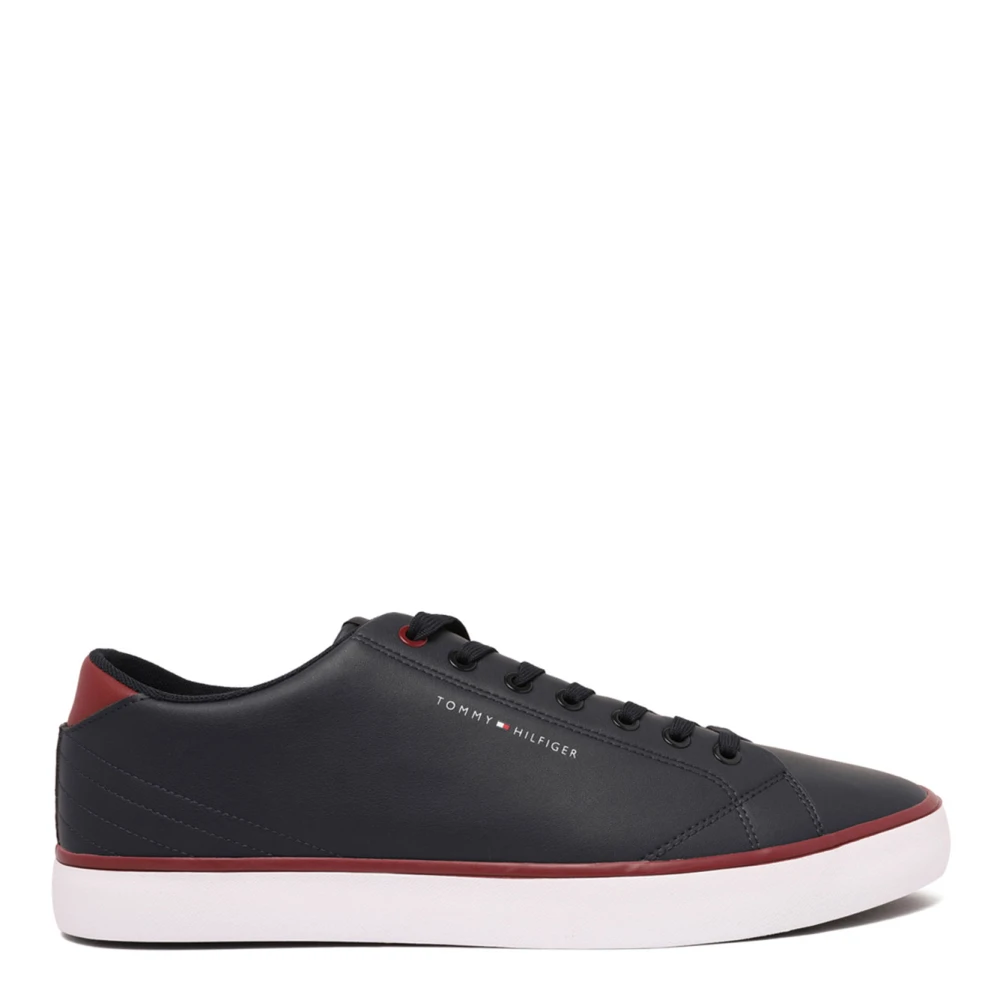 Tommy Hilfiger Men's Black Colour Pop Leather Sneakers