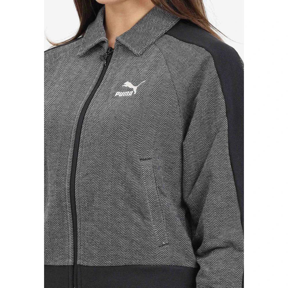 Puma Zwarte Zip T7 Dames Sweater Gray Dames