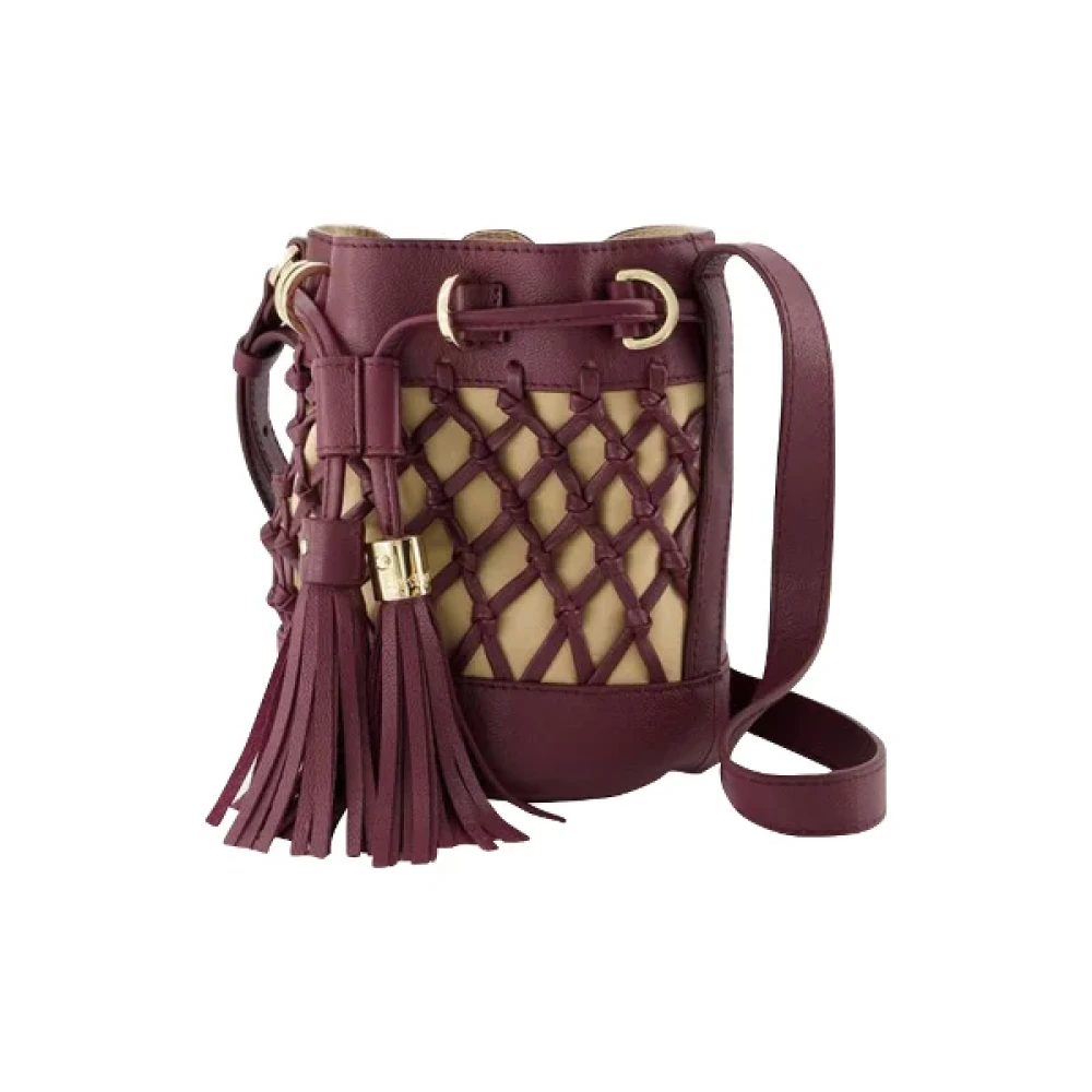 Chloé Leather shoulder-bags Purple Dames