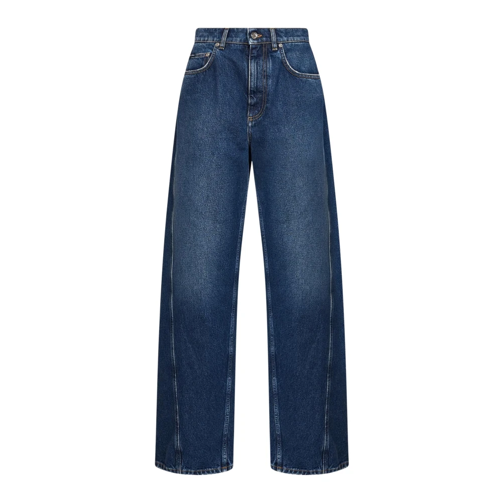 Dolce & Gabbana Barrel-Leg Jeans - Female - Wide Jeans - Blue - S - Jeans